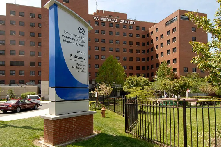 The VA Medical Center photo of the front of the building.